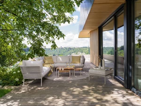 Aluminum Eva double sun lounger incl. parasol