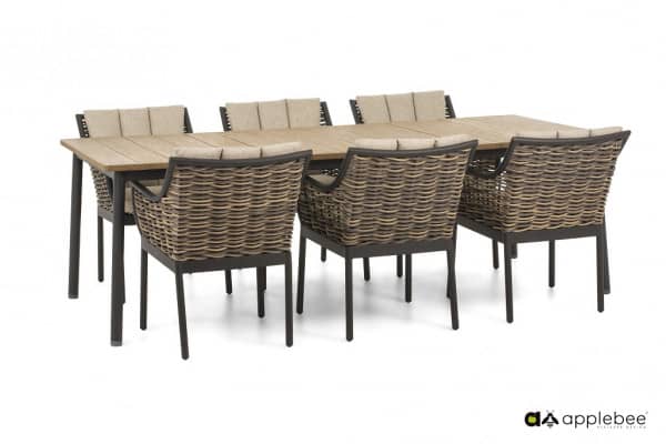 Apple Bee Wickerwork Dining Set Milou Black