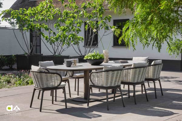 Applebee teak seating group Zara 6-person