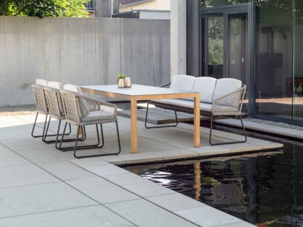 Aluminum Eva double sun lounger incl. parasol