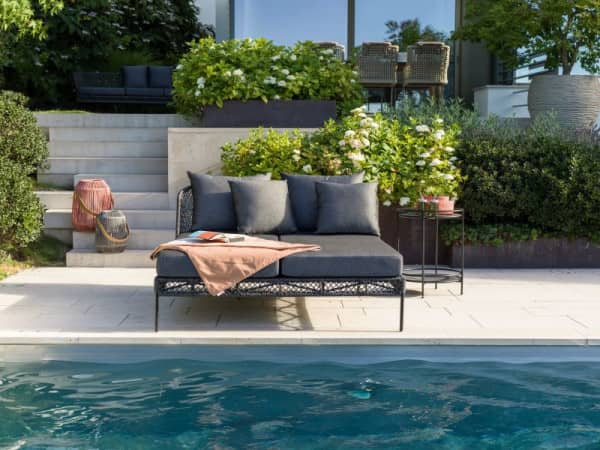 Aluminum Eva double sun lounger incl. parasol
