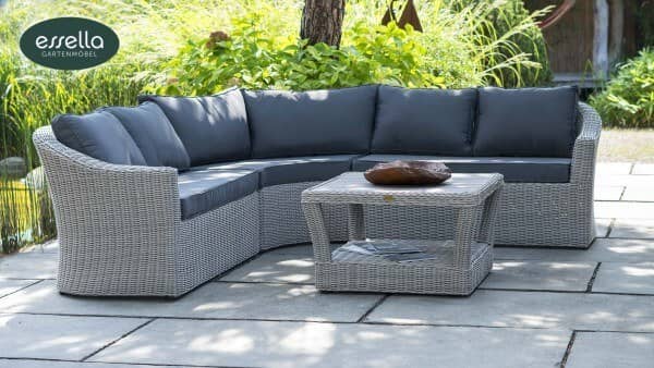 Essella Polyrattan Lounge "Porto" : vintage-weiss : rundgeflecht : gartenmode.de