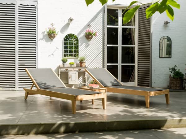 Wood sun lounger Tivoli Roble