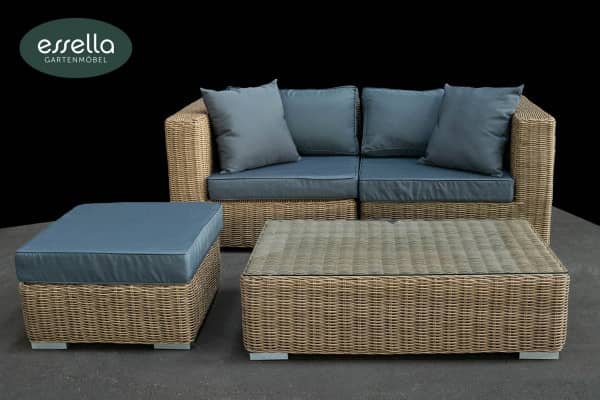 Rattan lounge seating group &quot;Miami&quot; 8-person : flat weave