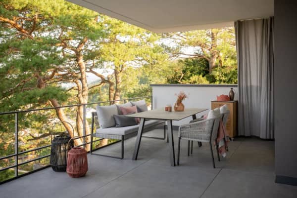Aluminum Eva double sun lounger incl. parasol