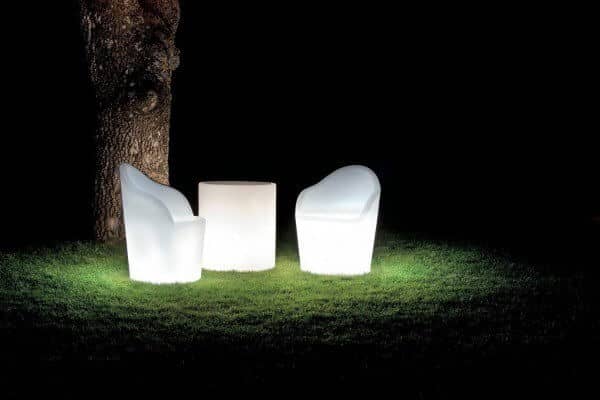 LED illuminated lounge set Tahiti in Italian design