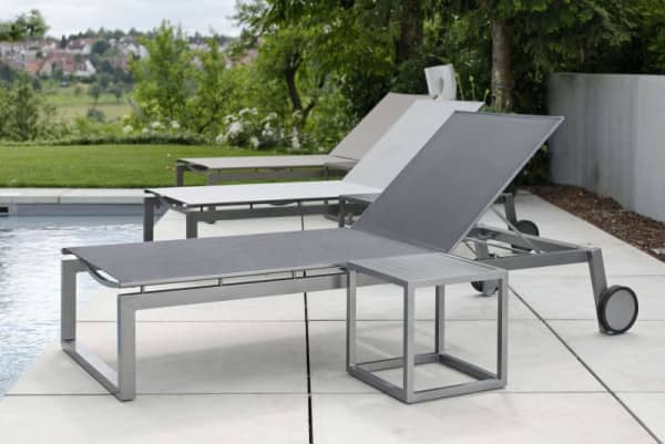 Aluminum Eva double sun lounger incl. parasol