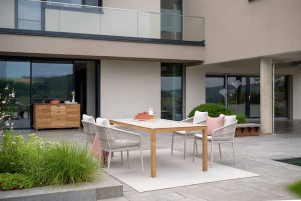 Aluminum Eva double sun lounger incl. parasol