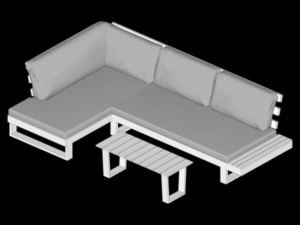 Aluminium Ecklounge Ibiza 4 Personen bei Gartenmode