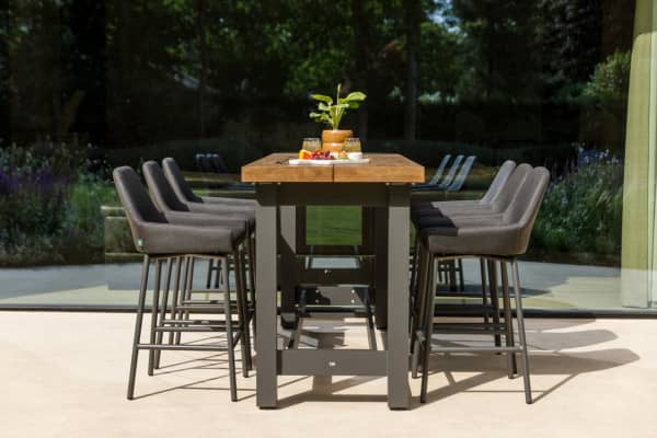 Aluminum Teak Bar Set Nevada Lava