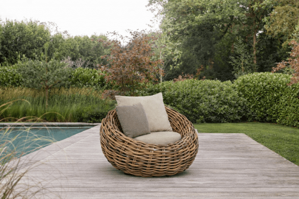 Biculair Geflecht Cocoon Loungesessel