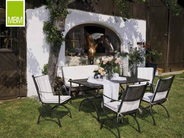 Wrought iron dining set "Romeo" 6-person