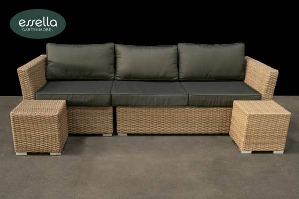 Rattan lounge seating group &quot;Miami&quot; 8-person : flat weave